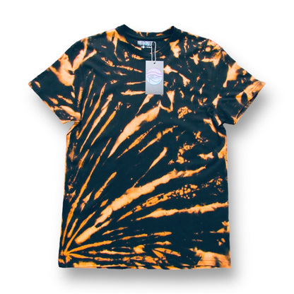 Sunburst-Crumple Bleach Tie Dye T Shirt