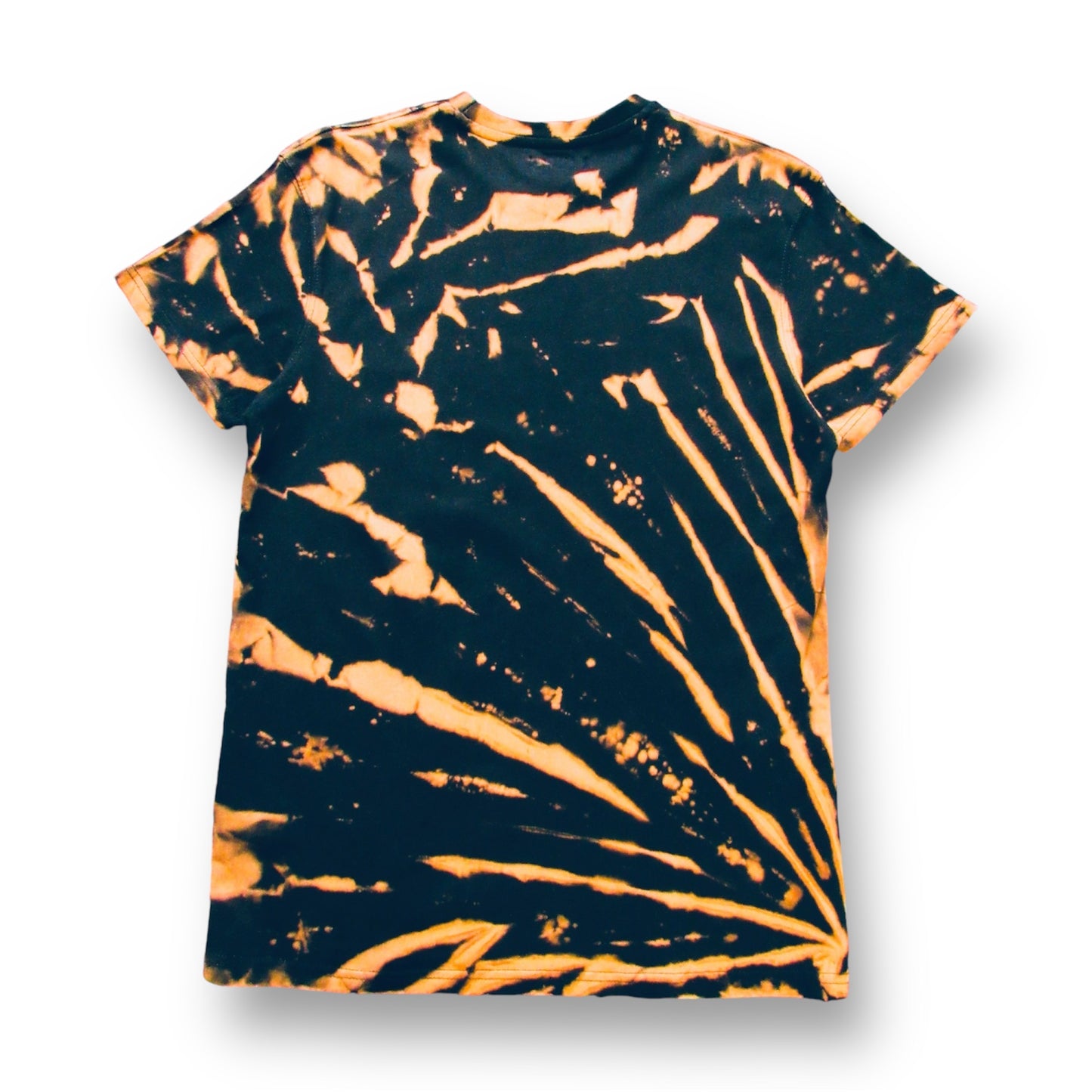 Sunburst-Crumple Bleach Tie Dye T Shirt