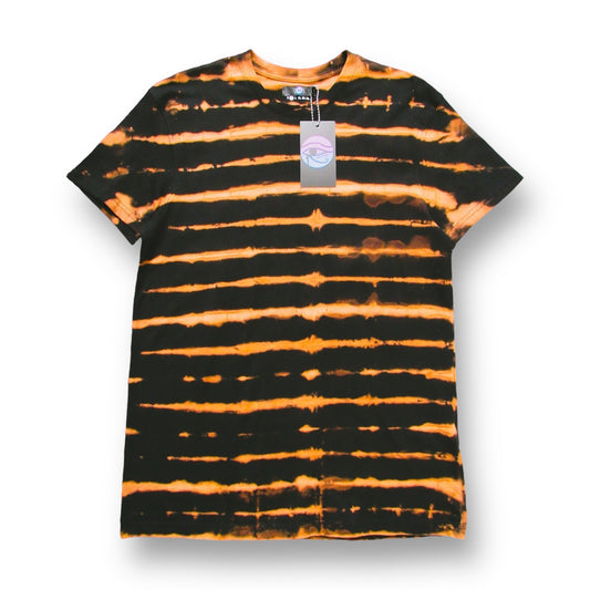 Striped Bleach Tie Dye T Shirt