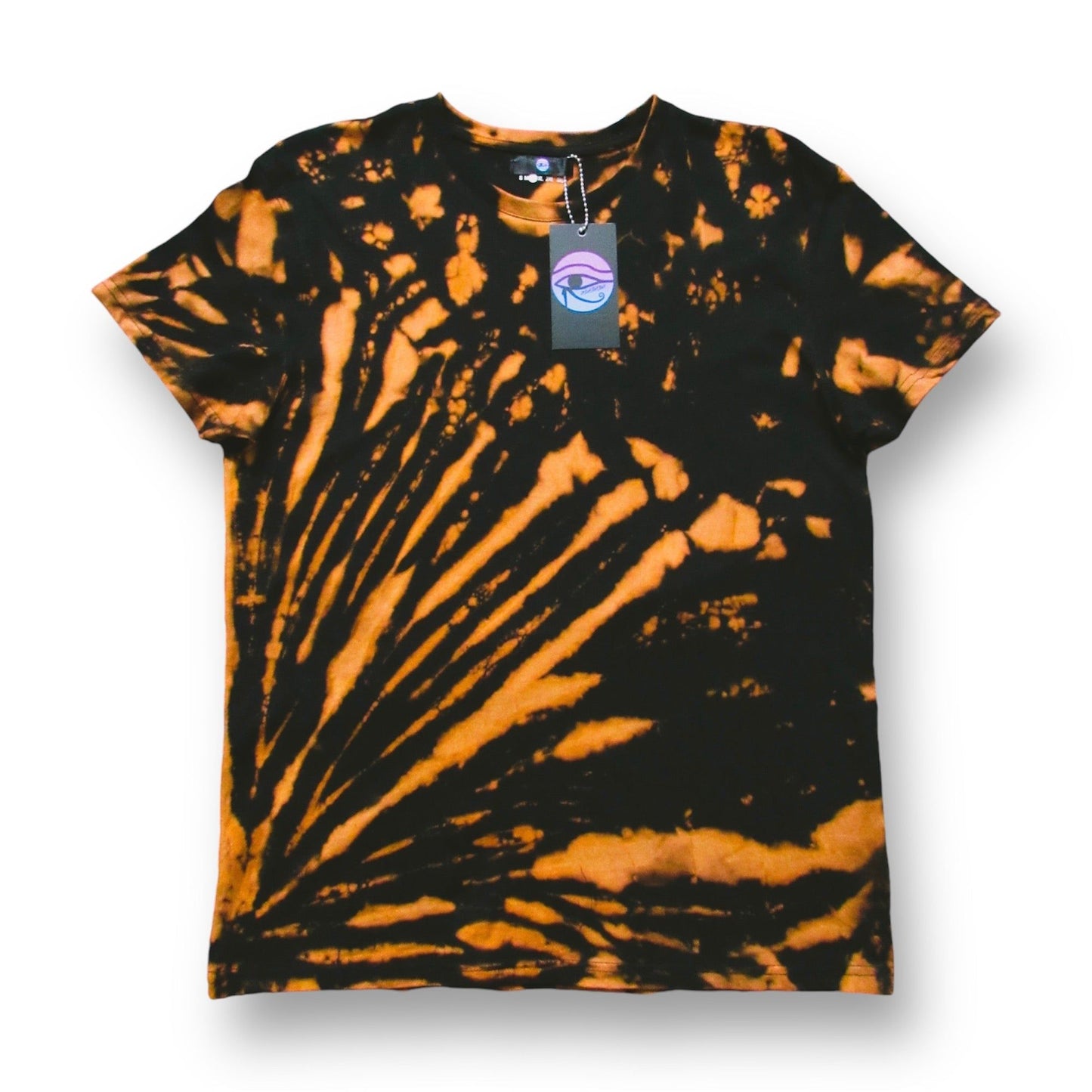 Crumple-Sunburst Bleach Tie Dye T Shirt