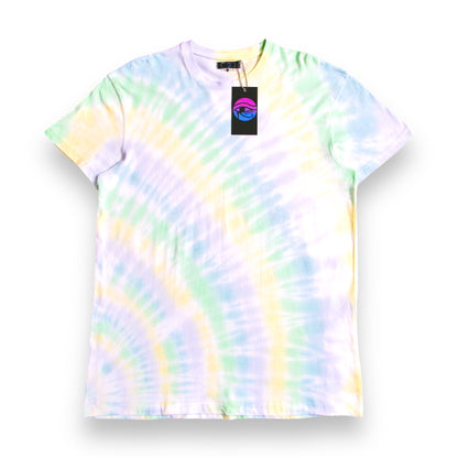 Green, Yellow, Blue & Grey Sunburst Tie Dye T Shirt