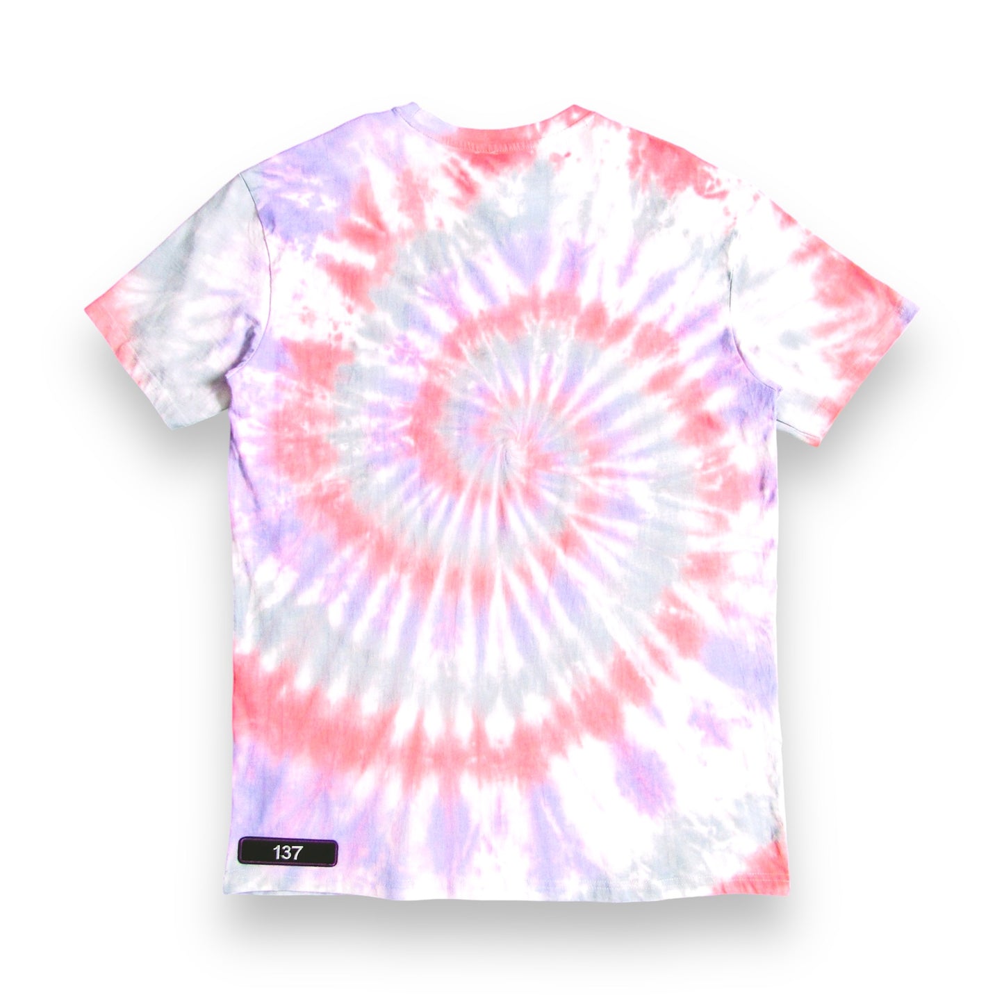 Red, Purple & Grey Spiral Oversized Tie Dye T Shirt (137)