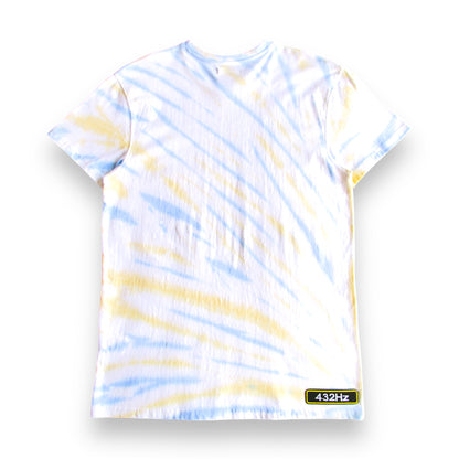 Blue & Yellow Double Sided Sunburst Tie Dye T Shirt