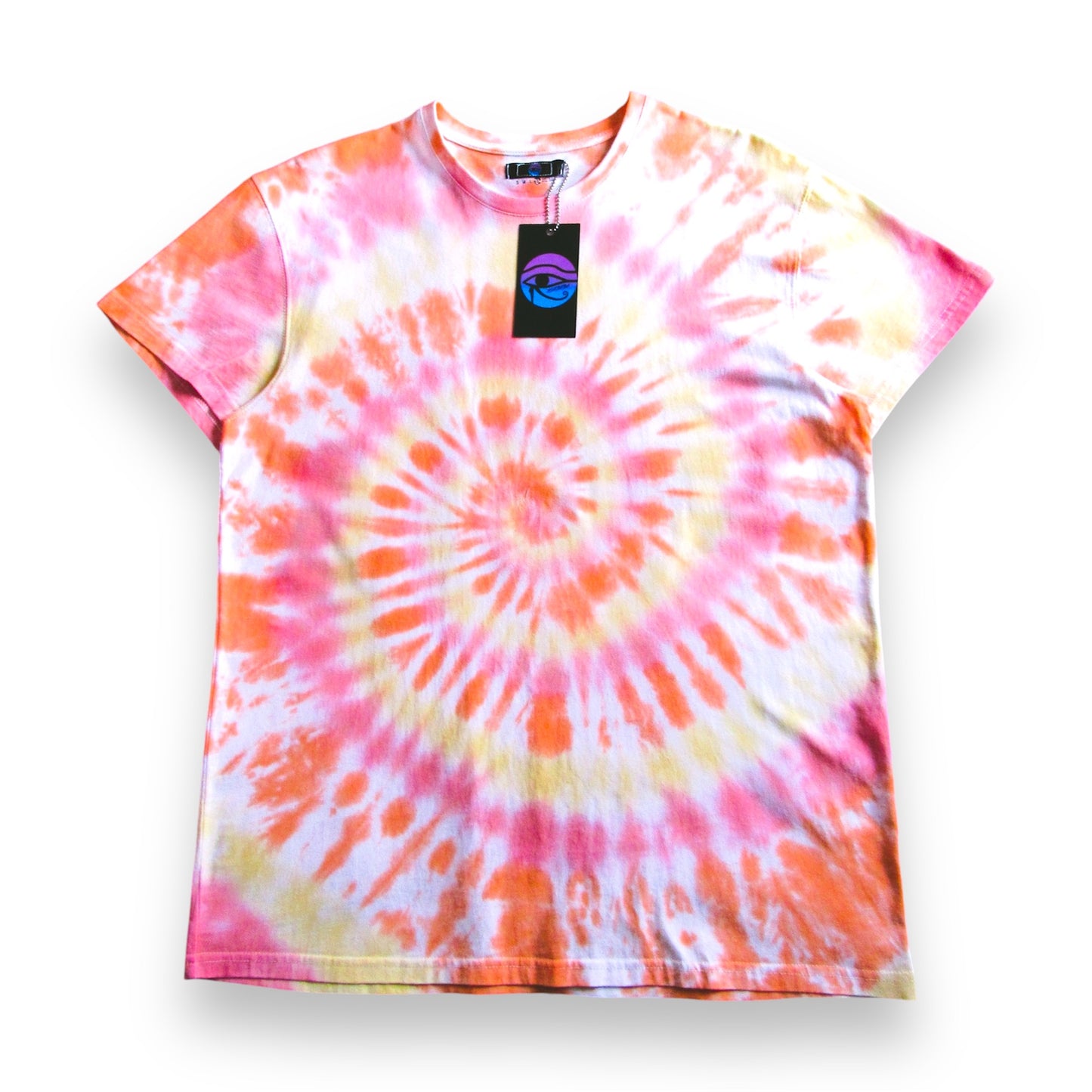 Red, Orange & Yellow Spiral Tie Dye T Shirt (Yin&Yang)