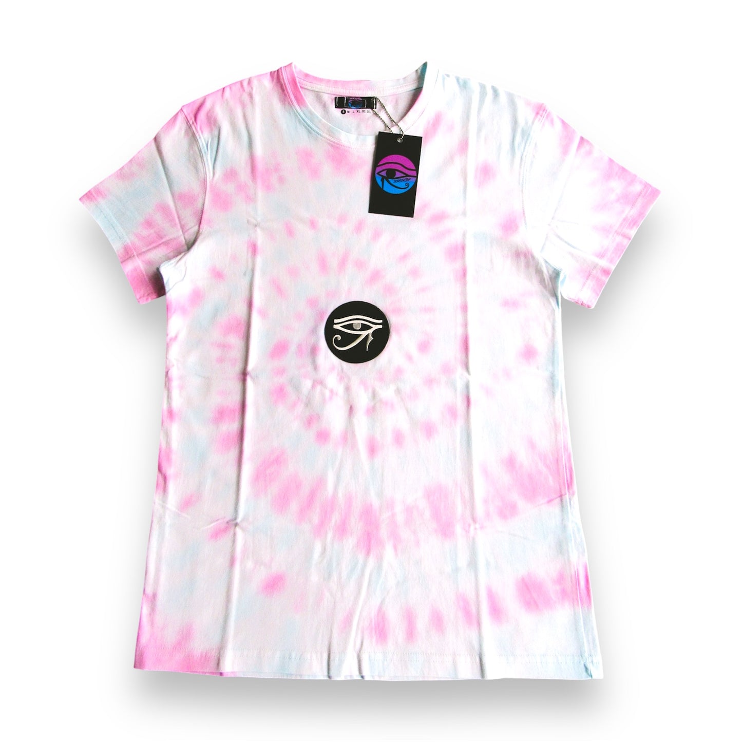 Aqua & Pink Spiral Tie Dye T Shirt