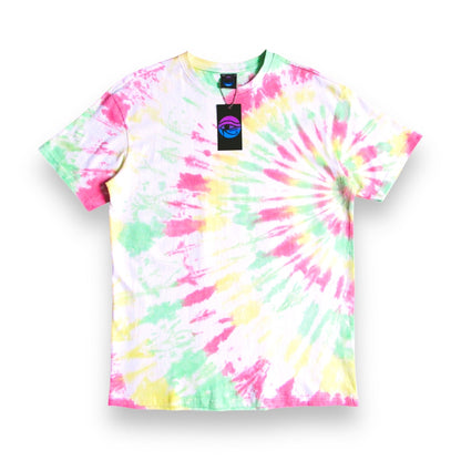 Red, Yellow & Green Sunrise Oversized Tie Dye T Shirt