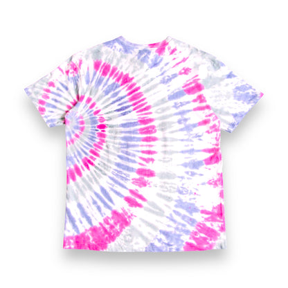 Rose Red, Violet & Grey Sunrise Oversized Tie Dye T Shirt