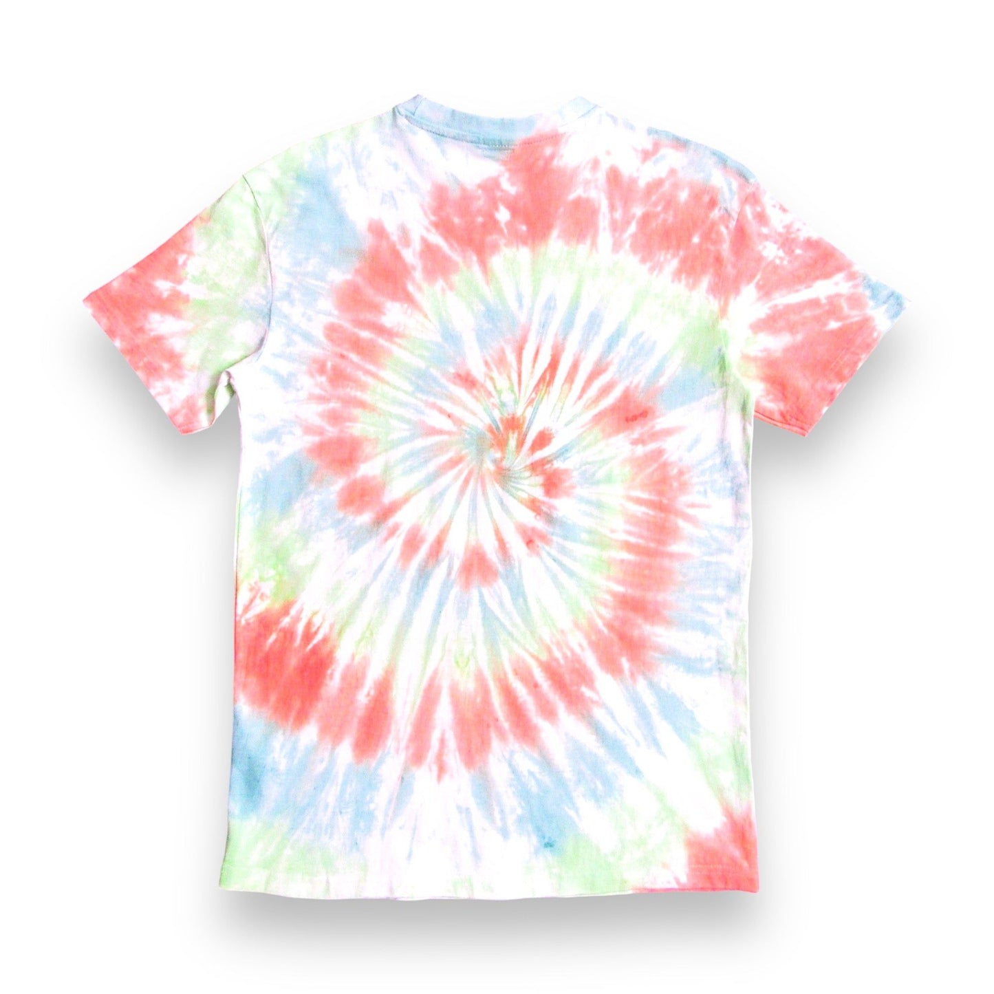 Green, Orange & Blue Spiral Oversized Tie Dye T Shirt