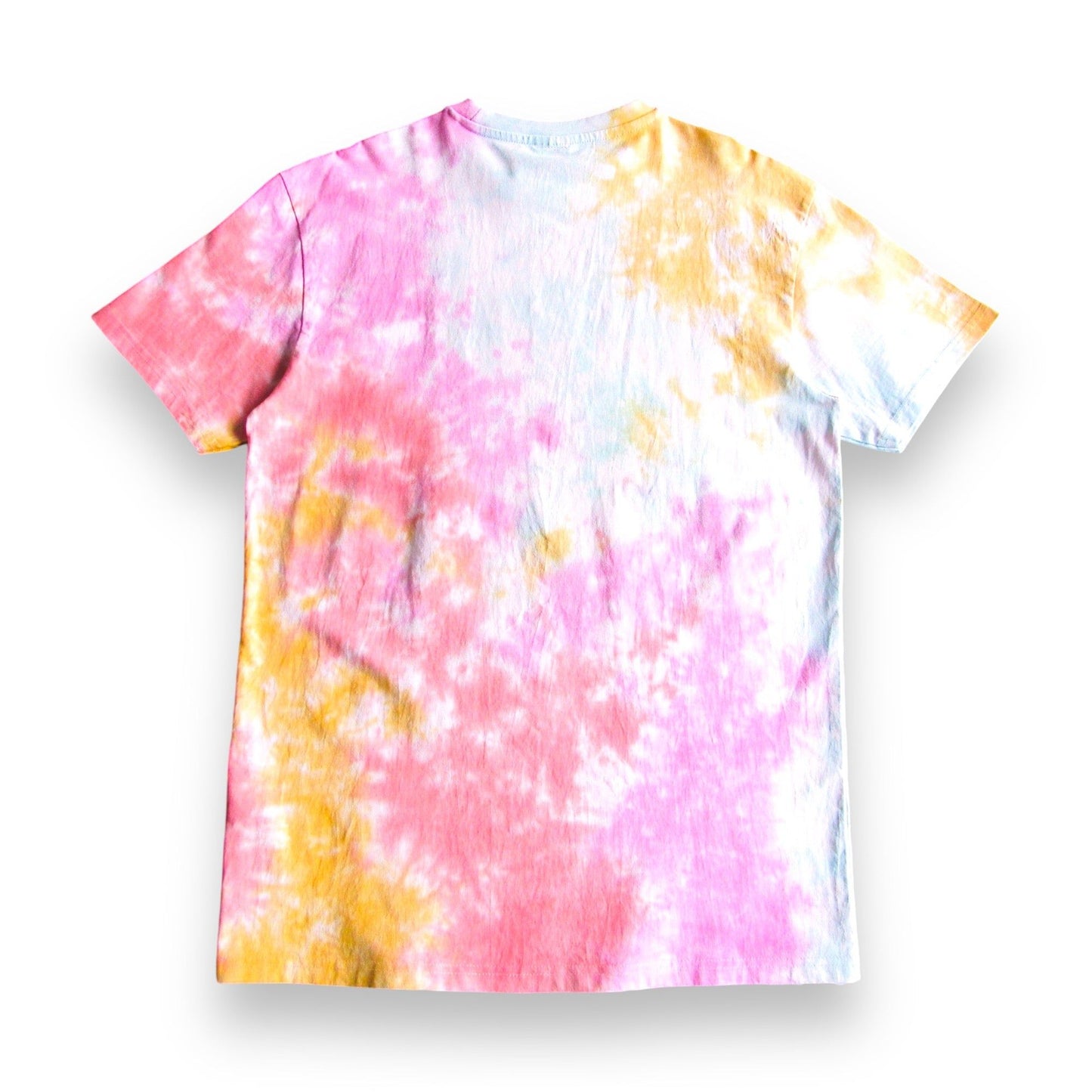 Red, Pink, Gold & Aqua Crumple Tie Dye Oversized T Shirt