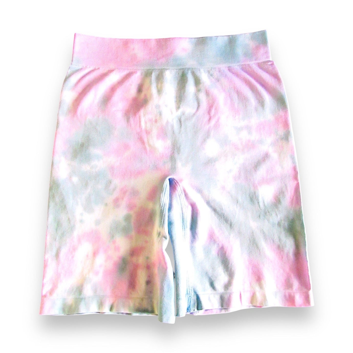 Royal Blue & Violet Crumple Tie Dye Biker Shorts