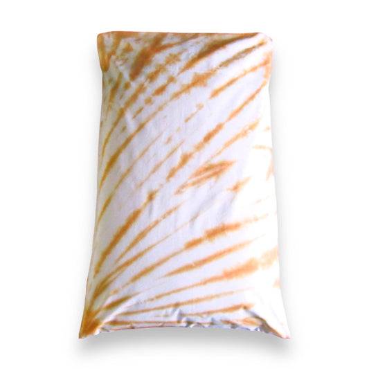 Caramel Brown Sunburst Tie Dye Pillow Case