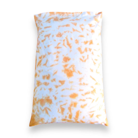 Light Orange Crumple Tie Dye Pillow Case