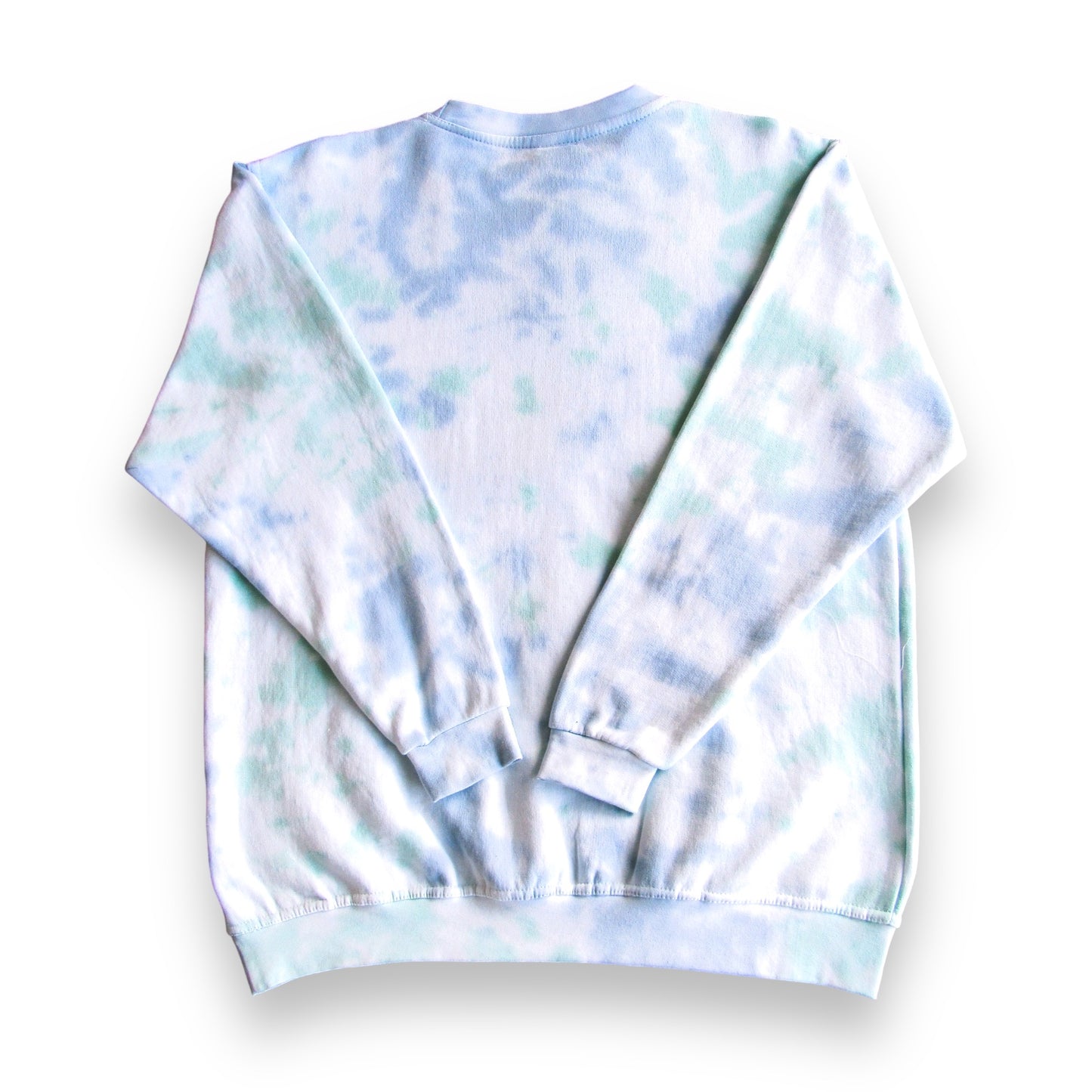 Cobalt Blue & Dark Green Crumple Tie Dye Sweatshirt