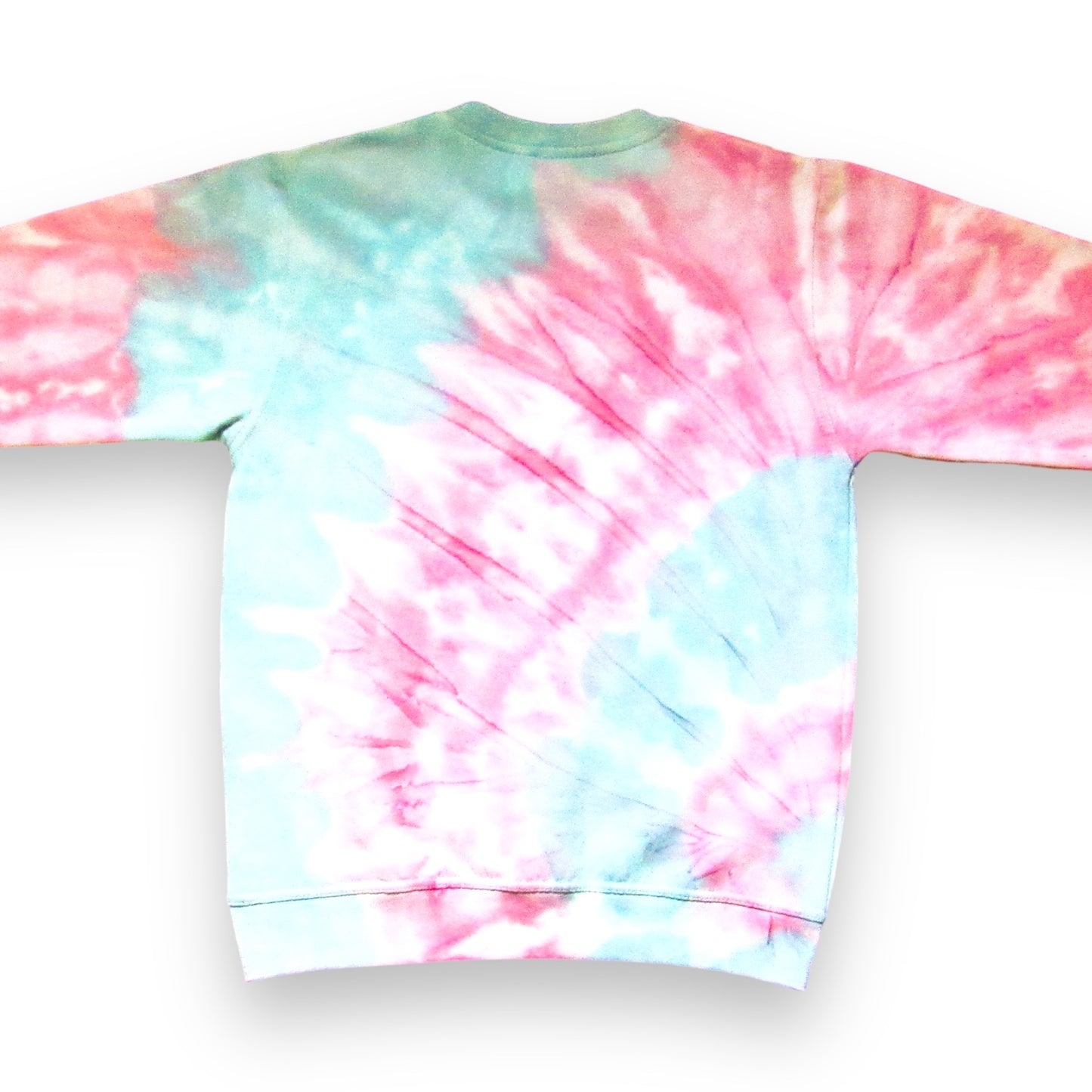 Rose Red & Royal Blue Sunburst Ice Dye Sweatshirt