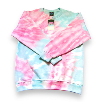 Rose Red & Royal Blue Sunburst Ice Dye Sweatshirt