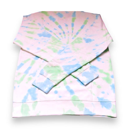 Sky Blue & Grass Green Spiral Tie Dye Sweatshirt