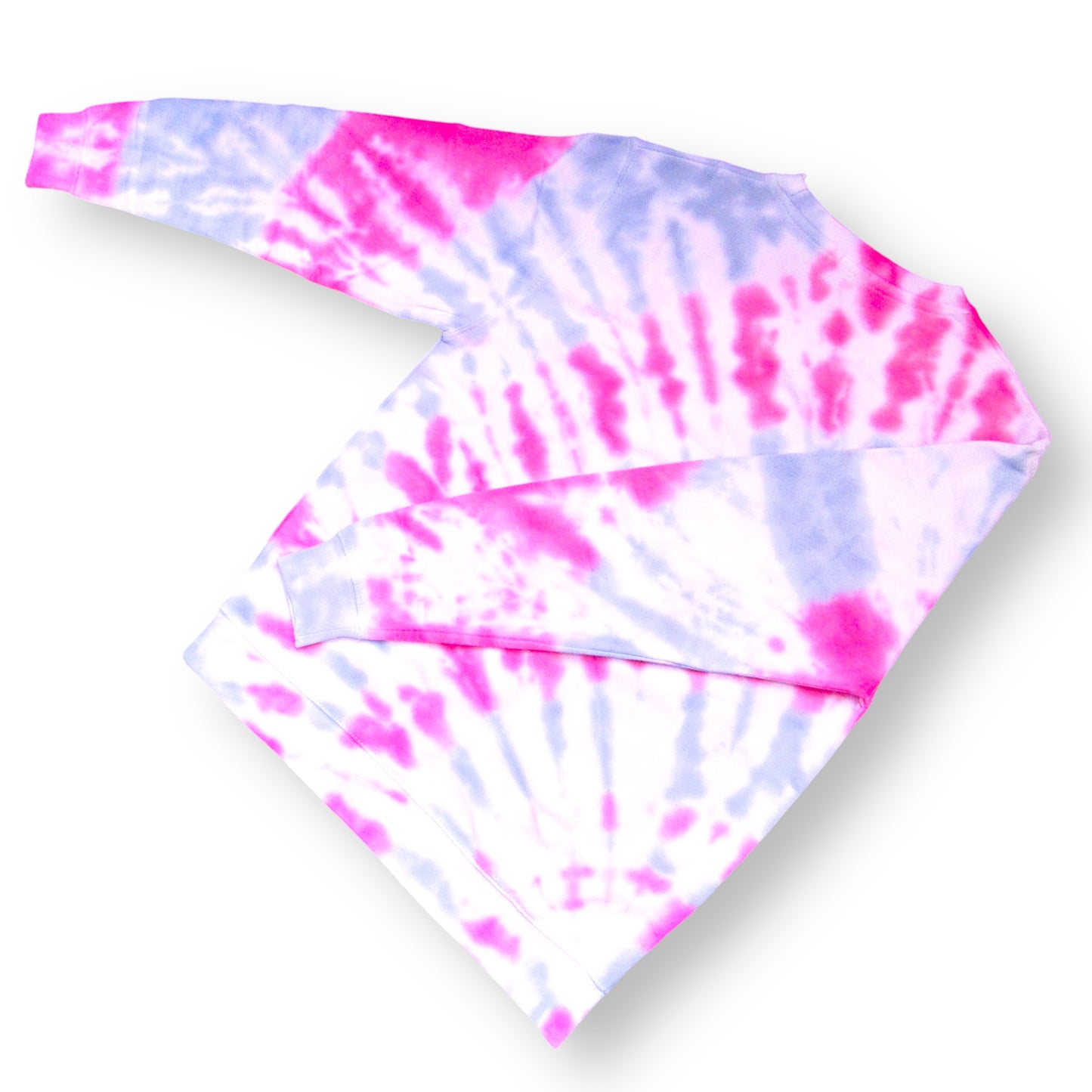 Rose Red & Royal Blue Sunburst Tie Dye Sweatshirt