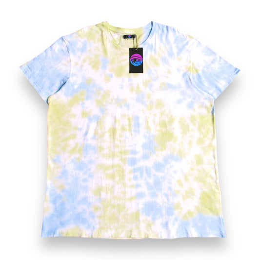 Matcha Green & Sky Blue Crumple Tie Dye T Shirt