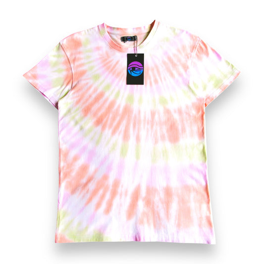 Pink, Orange & Matcha Green Sun Ray Tie Dye T Shirt