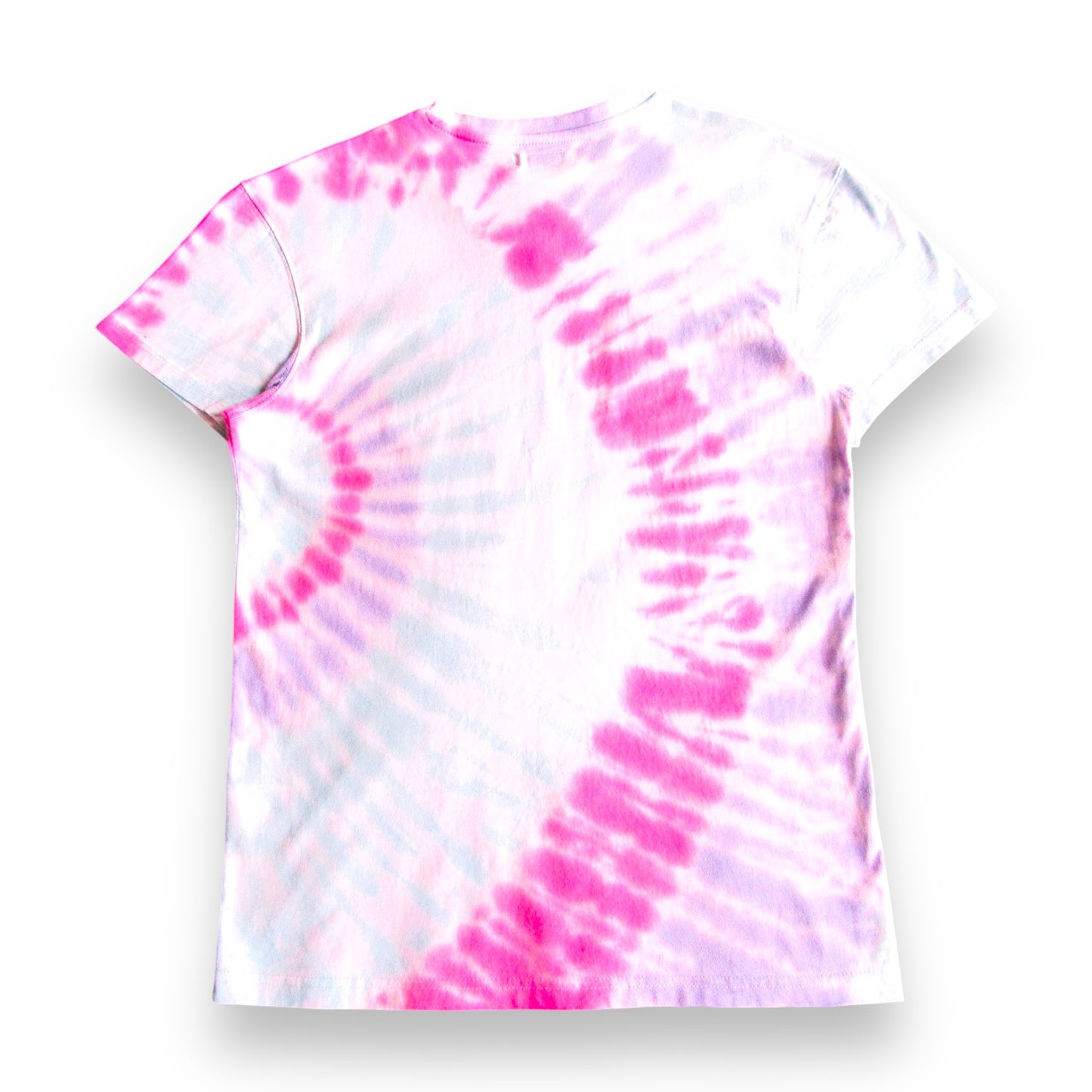 Rose Red, Sky Blue, Purple & Aqua Sunrise Tie Dye T Shirt