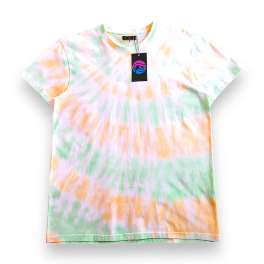 Grass Green & Yellow Sun Ray Tie Dye T Shirt