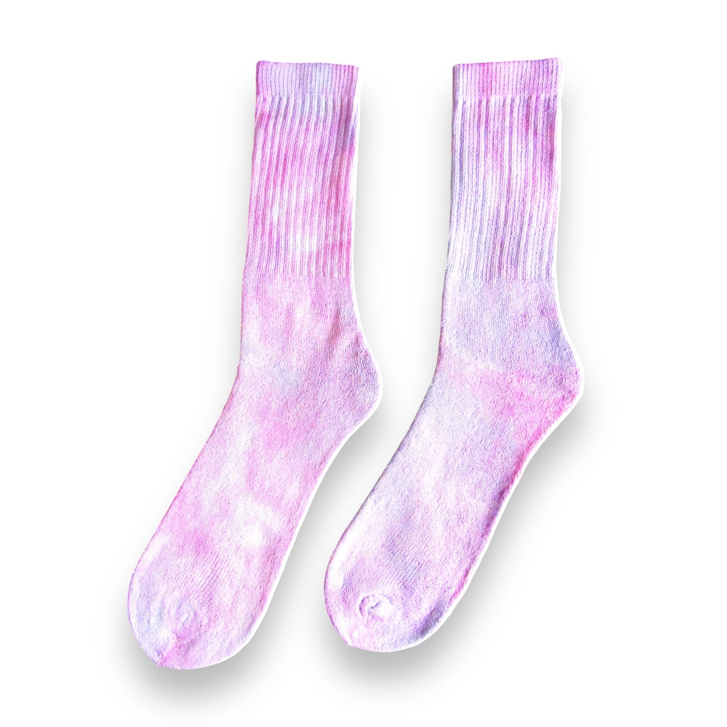 Cobalt Blue & Rose Red Crumple Ice Dye Socks