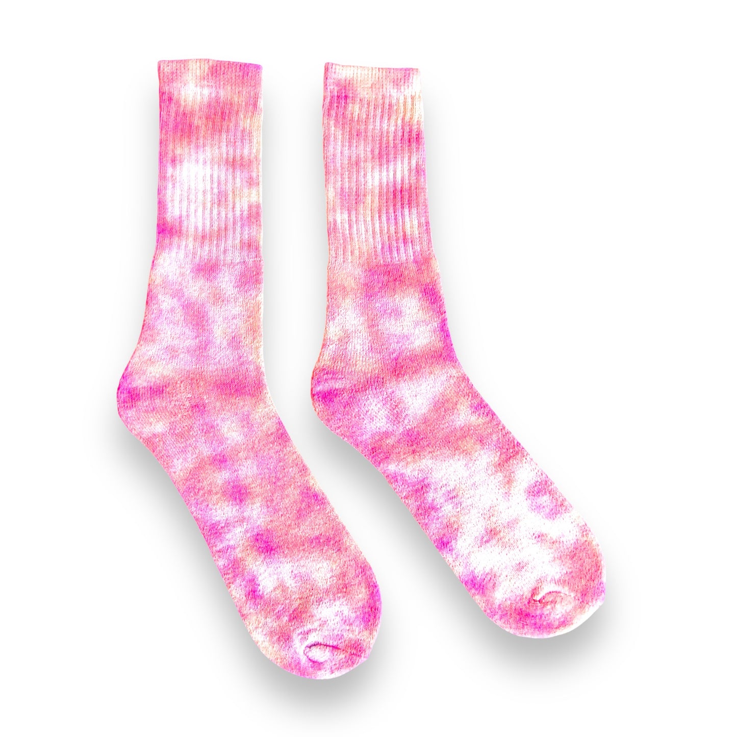 Gold, Red & Pink Crumple Tie Dye Socks