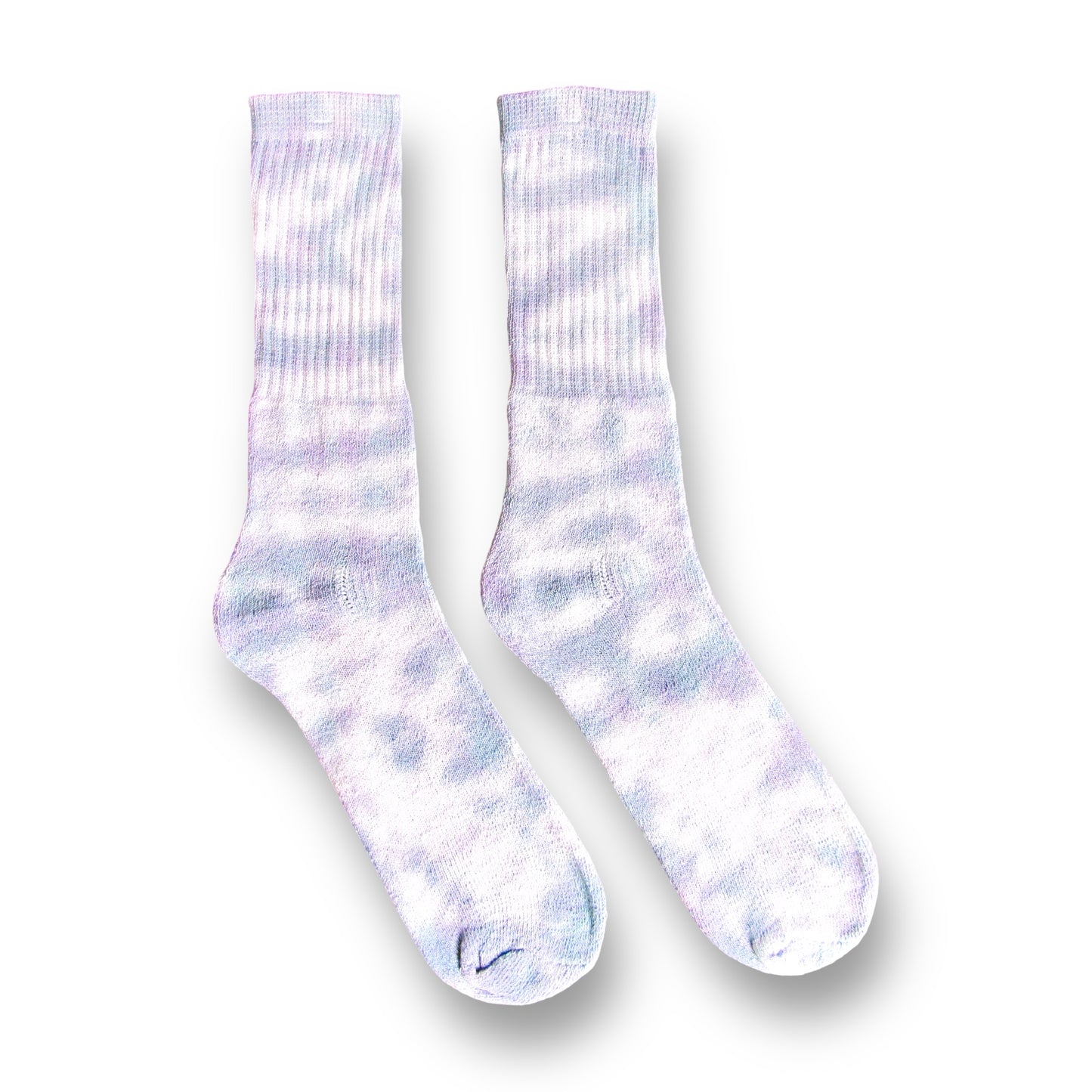 Purple Navy & Dark Blue Crumple Tie Dye Socks