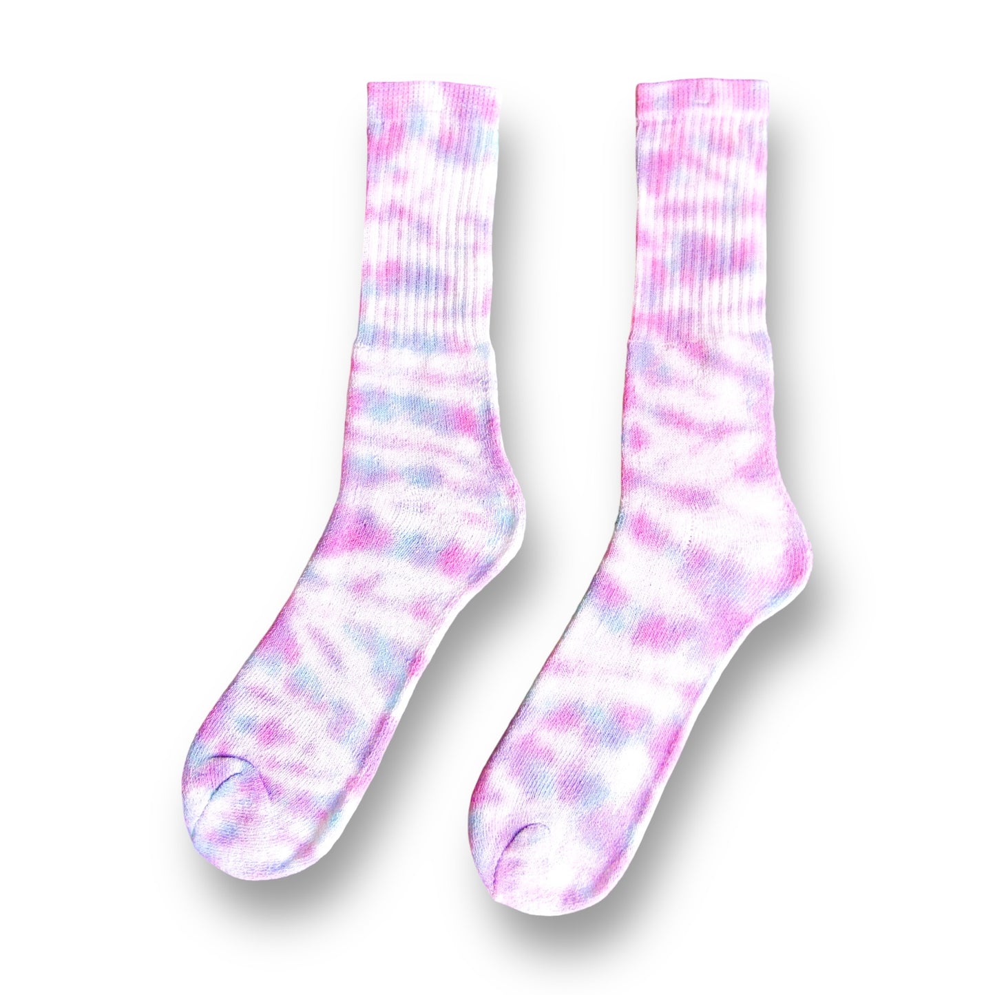 Lavender, Purple Navy & Blue Crumple Tie Dye Socks