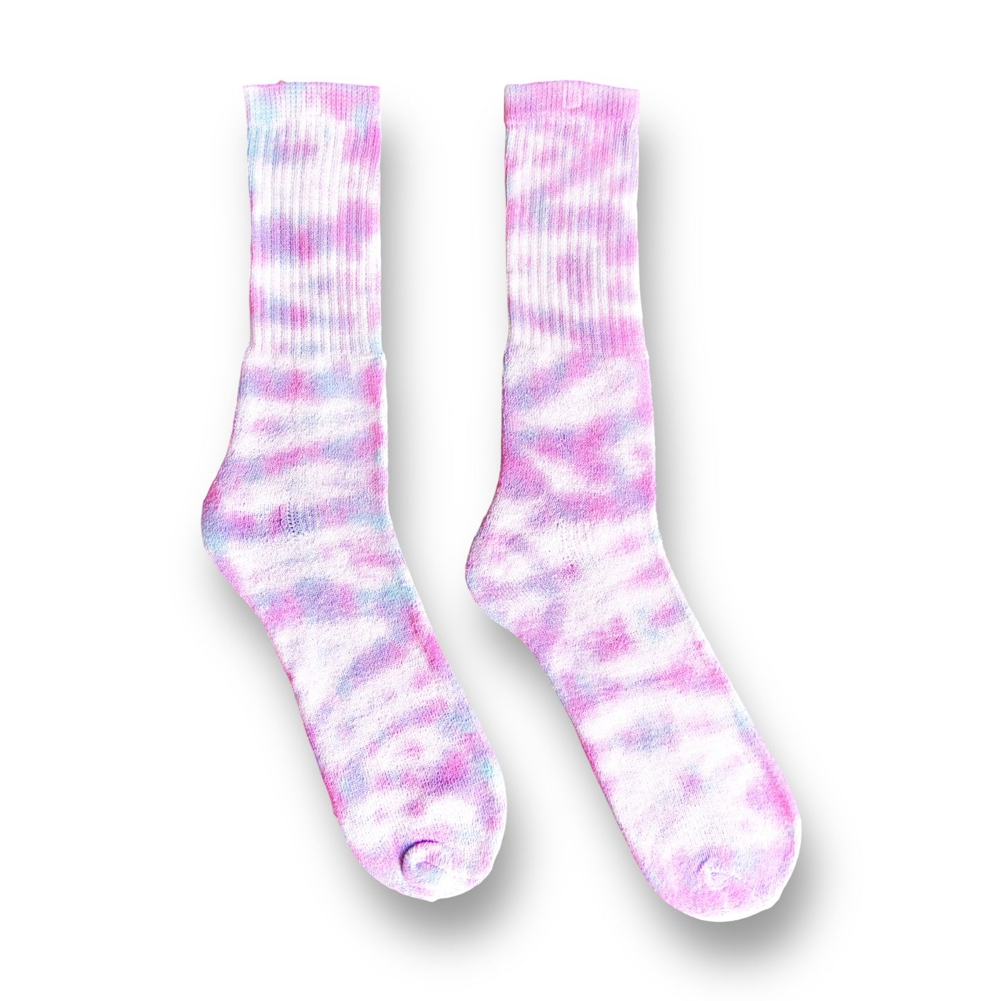 Lavender, Purple Navy & Blue Crumple Tie Dye Socks