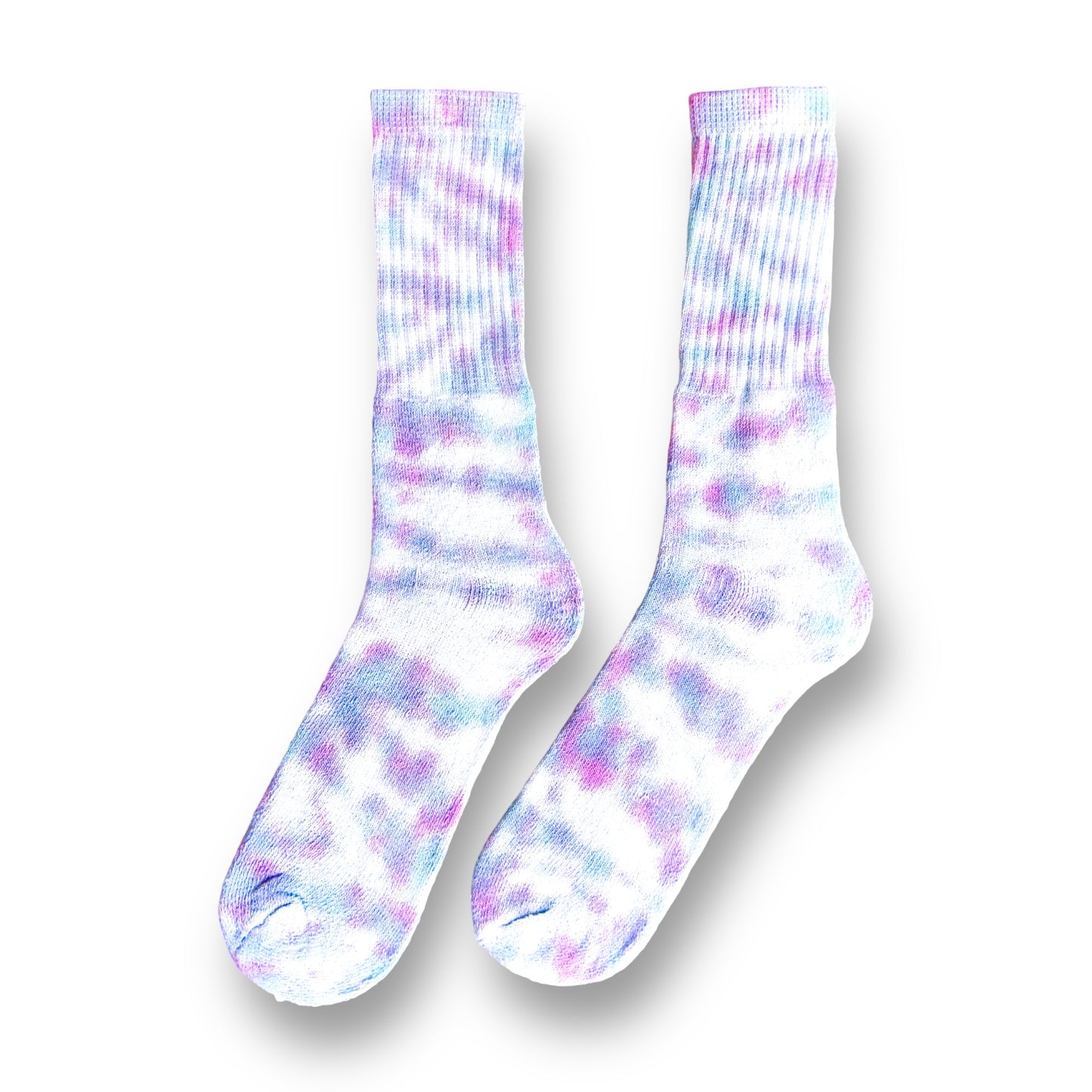 Purple Navy, Lavender, Violet & Lake Crumple Tie Dye Socks