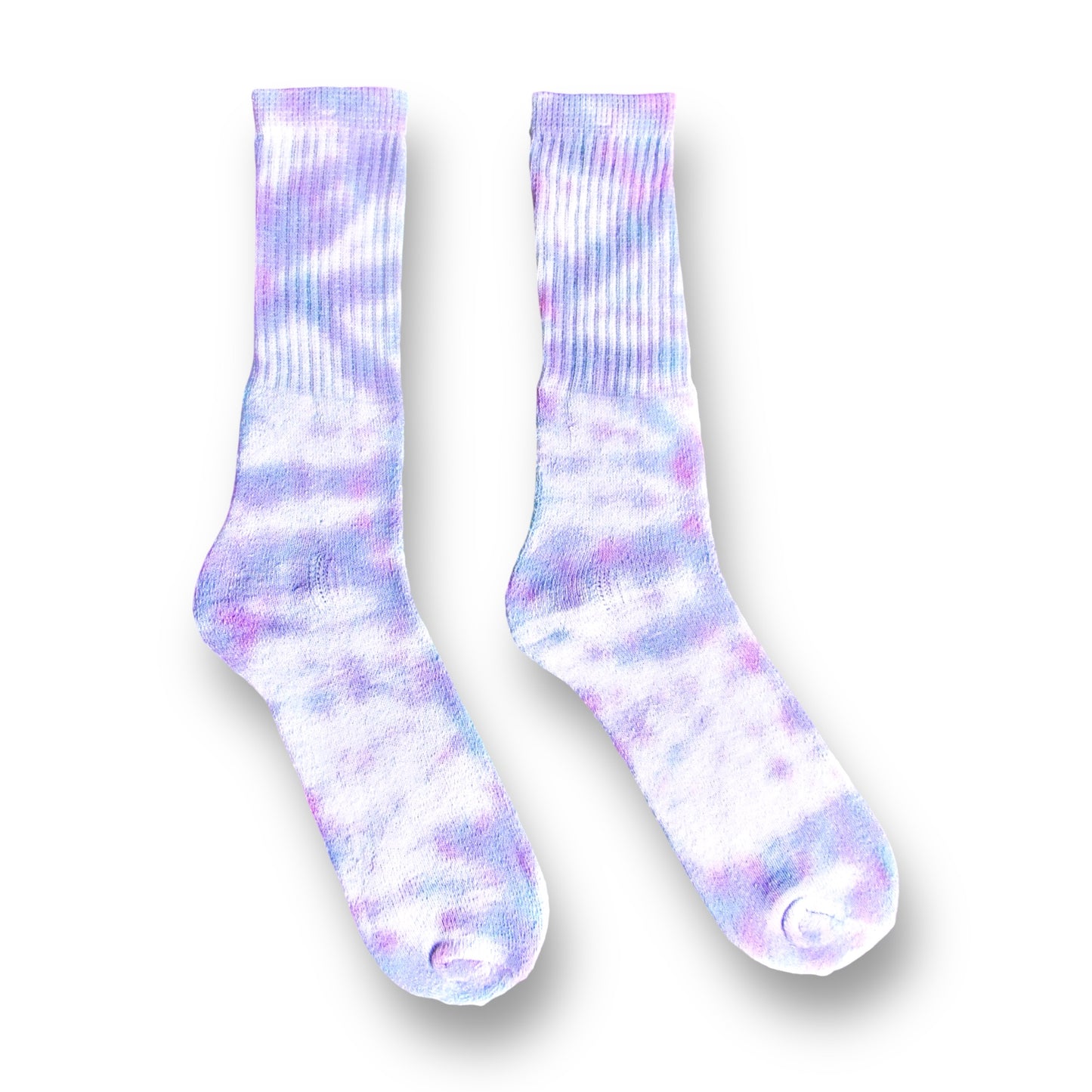 Purple Navy, Lavender, Violet & Lake Crumple Tie Dye Socks