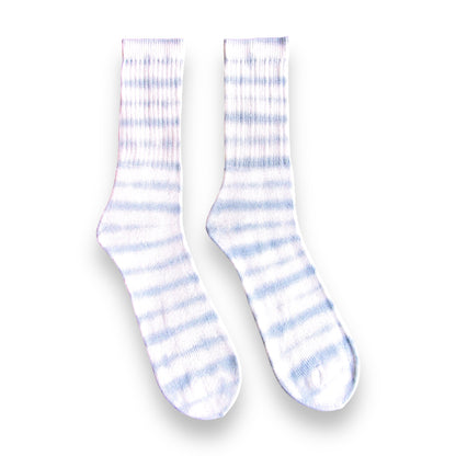 Royal Blue Striped Tie Dye Socks