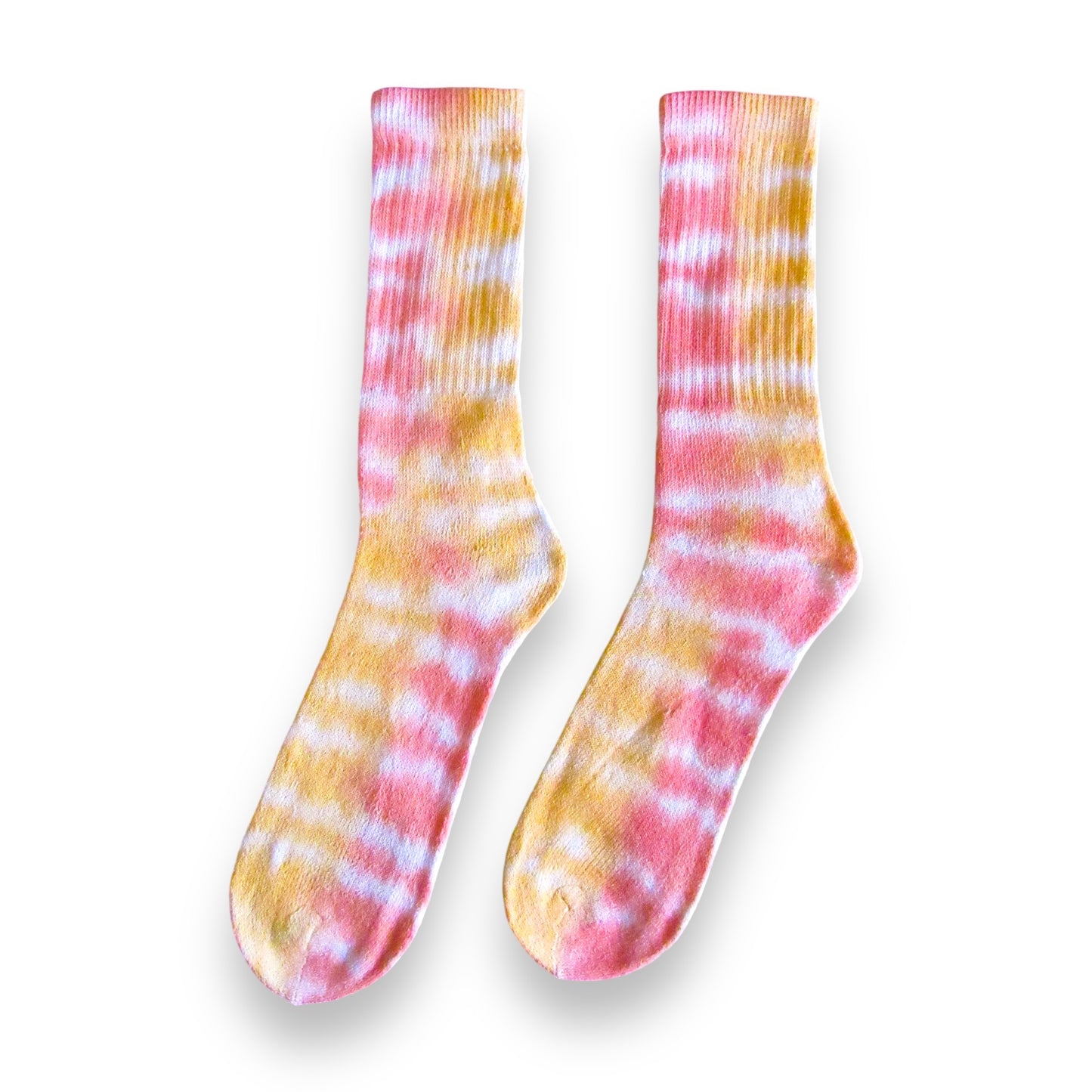 Dark Orange & Gold Checkered Tie Dye Socks