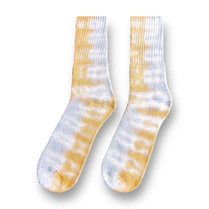 Grey & Brown Checkered Tie Dye Socks