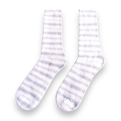 Grey Striped Tie Dye Socks