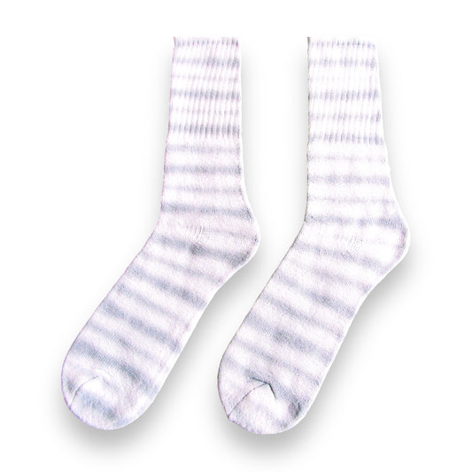 Grey Striped Tie Dye Socks