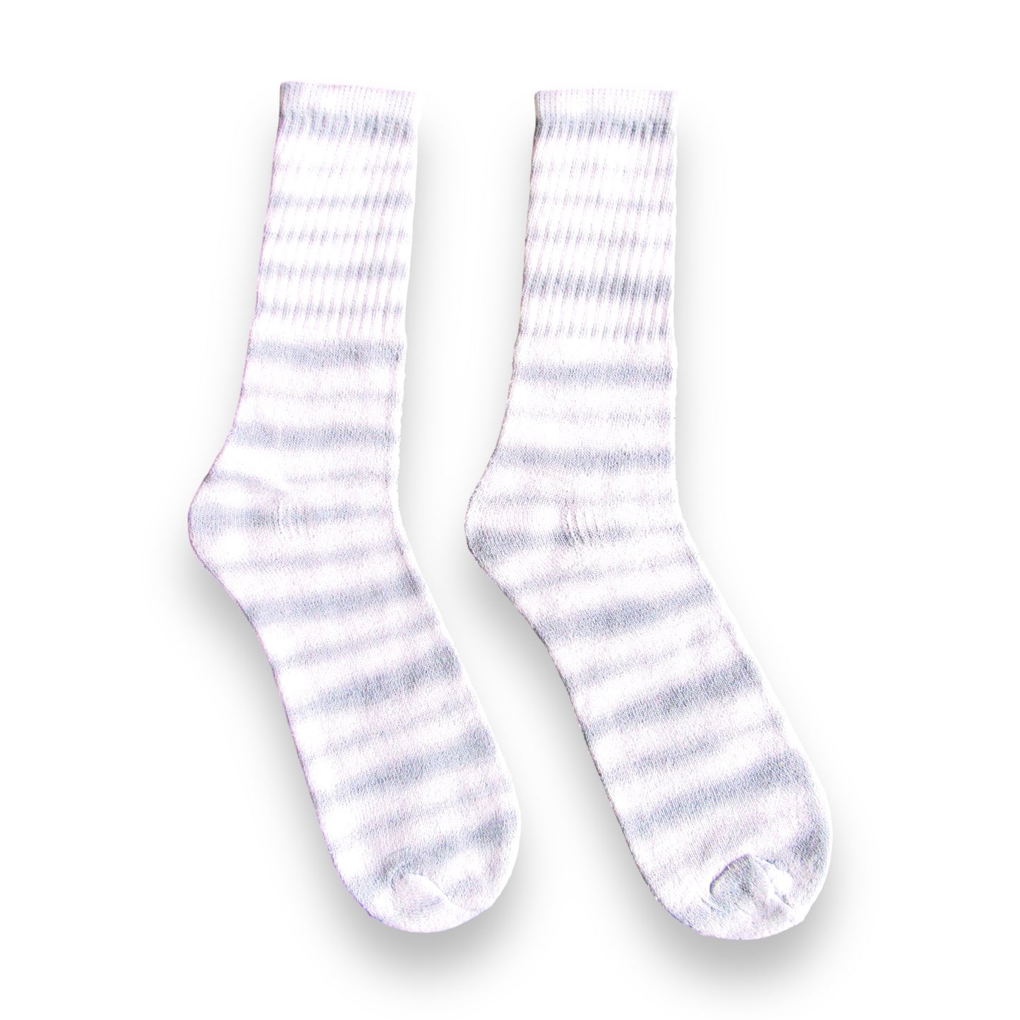 Grey Striped Tie Dye Socks