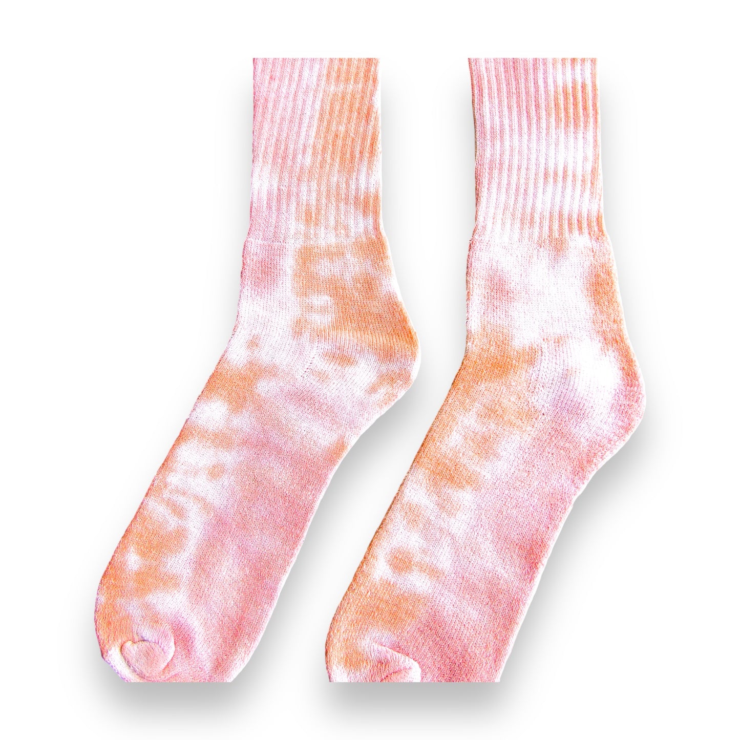 Red & Orange Crumple Tie Dye Socks