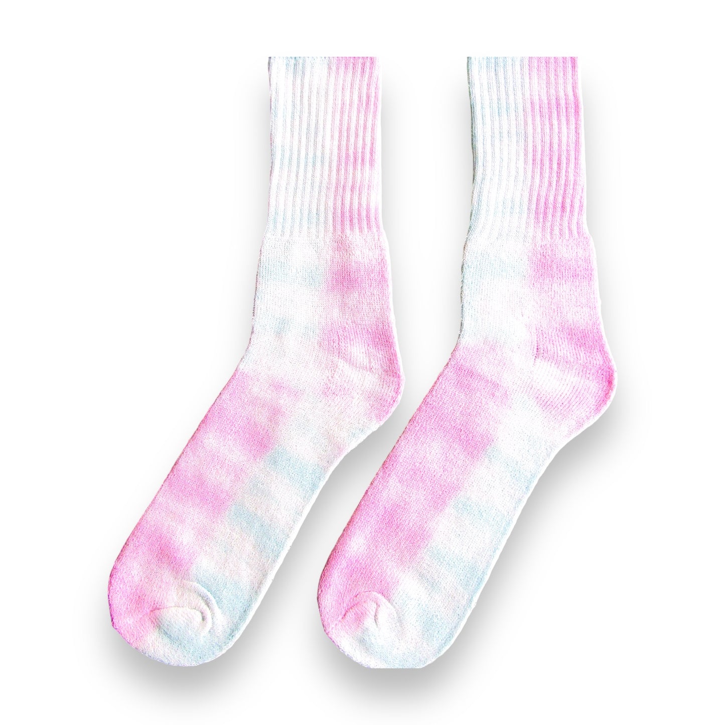 Pink & Aqua Checkered Tie Dye Socks