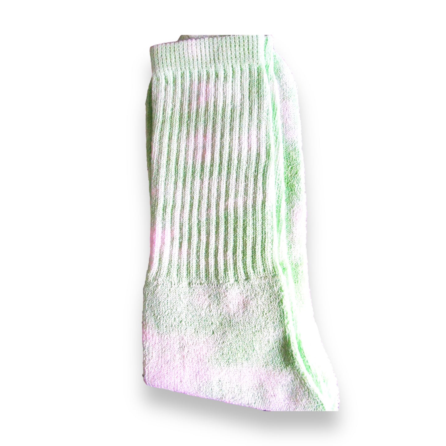 Grass Green Crumple Tie Dye Socks