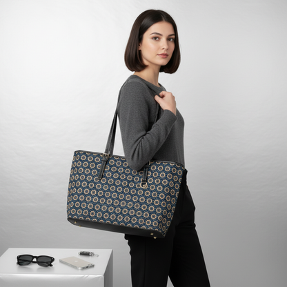 BLKSUN Cymatic Shoulder Bag - Silver Backdrop