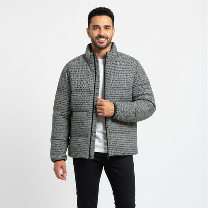Men's “BLKSUN” Cymatic AOP Puffer Jacket