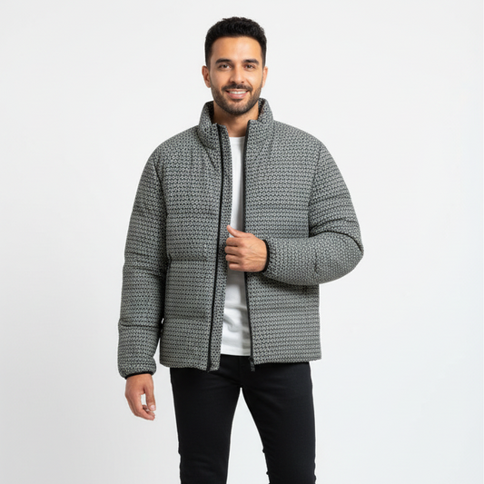 Men's “BLKSUN” Cymatic AOP Puffer Jacket