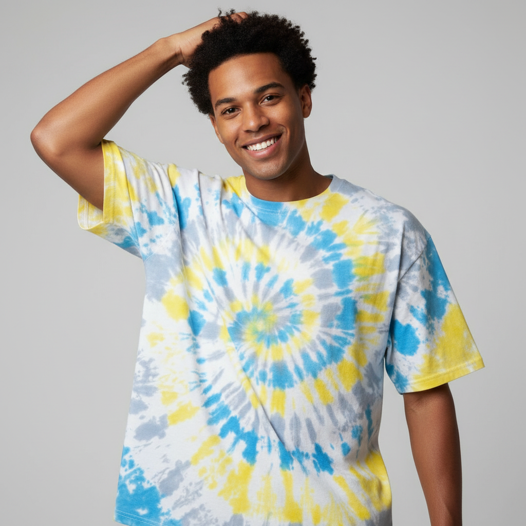 Blue Yellow Grey Spiral