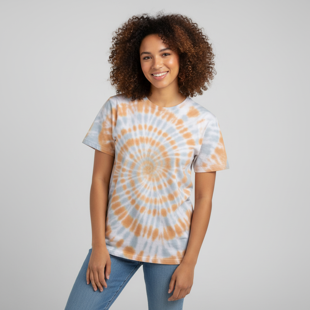 Caramel Brown Grey Spiral