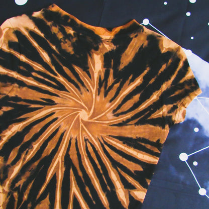 Spiral Bleach Tie Dye Crop T Shirt