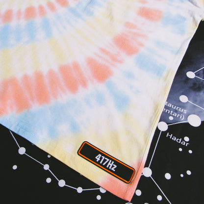 Orange, Yellow & Blue Sunrise Tie Dye T Shirt