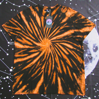 Embroidered Spiral Bleach Tie Dye T Shirt (Yin&Yang)