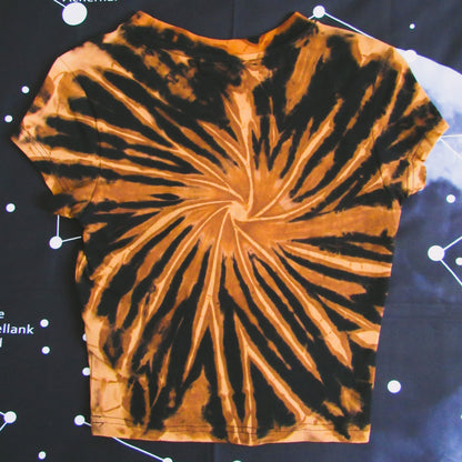 Spiral Bleach Tie Dye Crop T Shirt